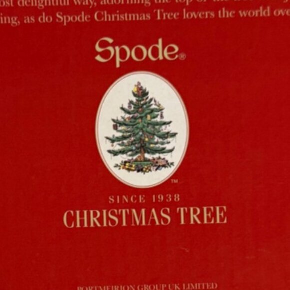 Spode Christmas Tree Dessert Tray 2020 Annual Poinsettia Candy Cane Fine China - Picture 8 of 12